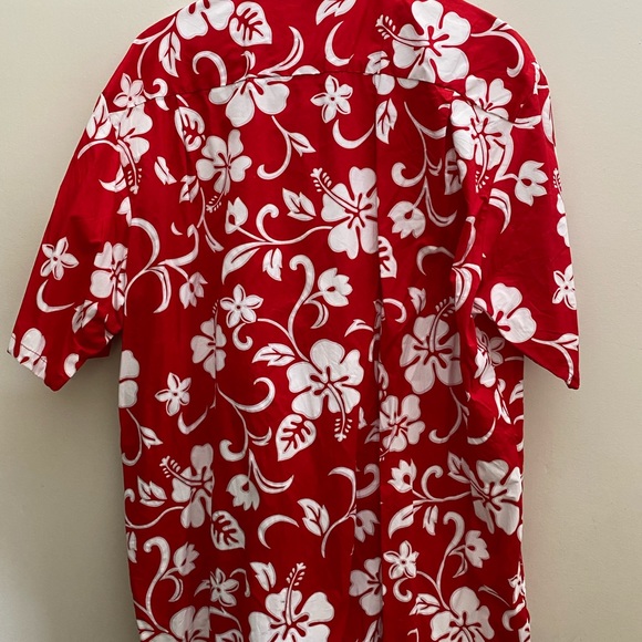 RJC Hibiscus Red Hawaiian Shirt 2XL - Picture 4 of 7